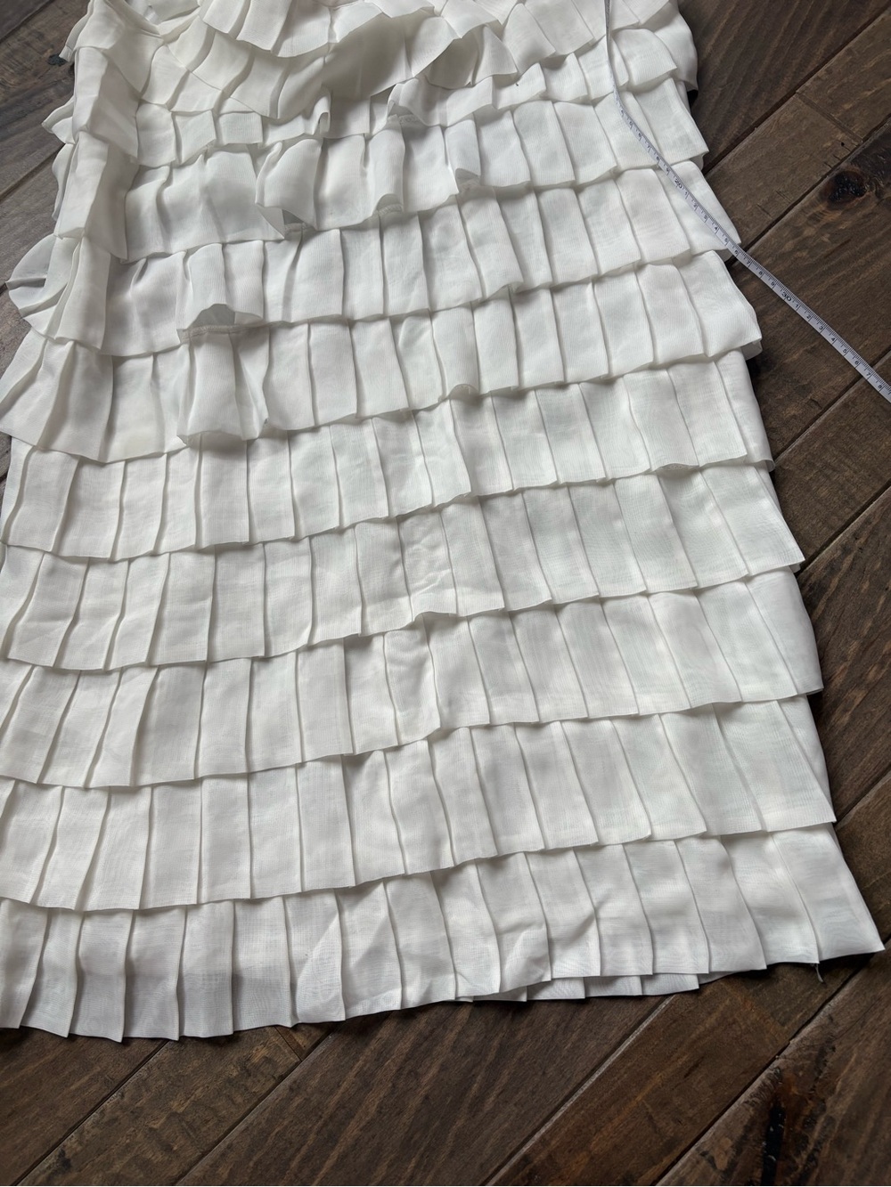 White Ruffle Layered Dress - Picture 4 of 5
